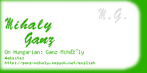 mihaly ganz business card